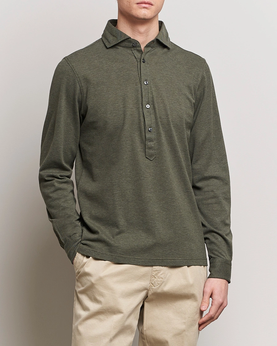 Herren | Hemden | Gran Sasso | Popover Shirt Olive