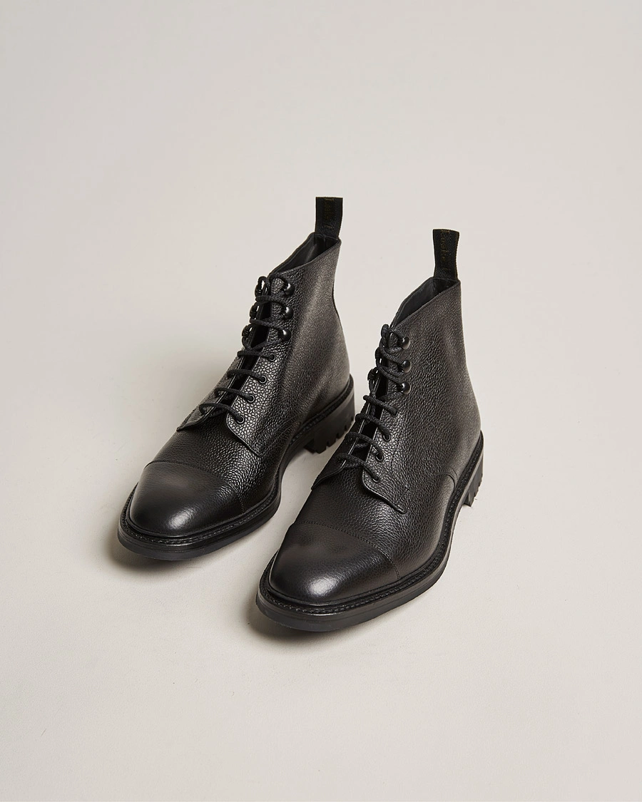 Herren | Handgefertigte Schuhe | Loake 1880 | Sedbergh Derby Boot Black Calf Grain