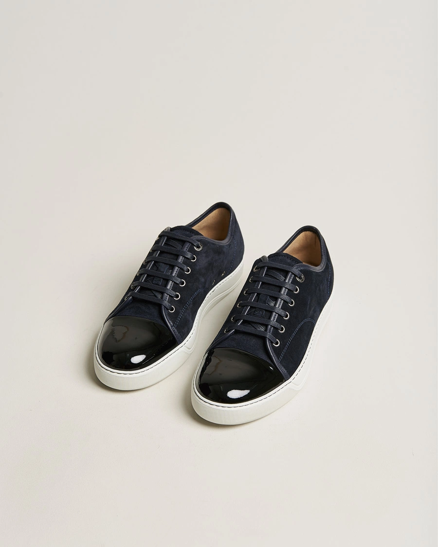 Herren | Schuhe | Lanvin | Patent Cap Toe Sneaker Navy