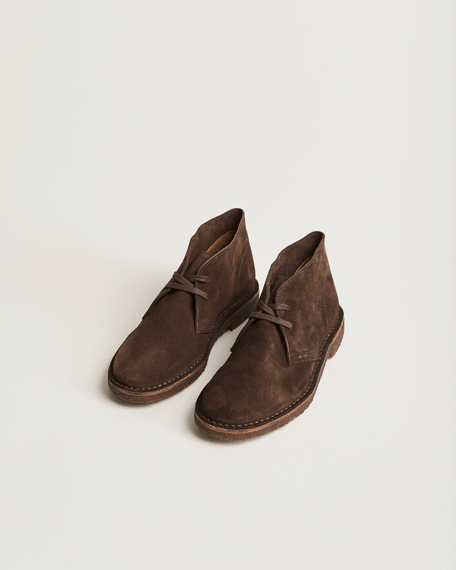 Herren | Chukka-Boots | Drake\'s | Clifford Suede Desert Boots Dark Brown
