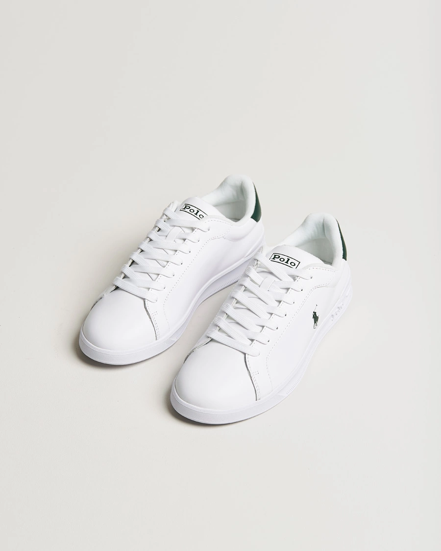 Herren | Weiße Sneakers | Polo Ralph Lauren | Heritage Court Sneaker White/College Green