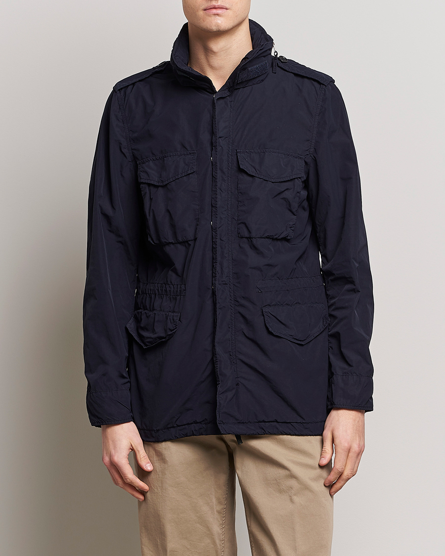 Herren | Aspesi | Aspesi | Giubotto Garment Dyed Field Jacket Navy