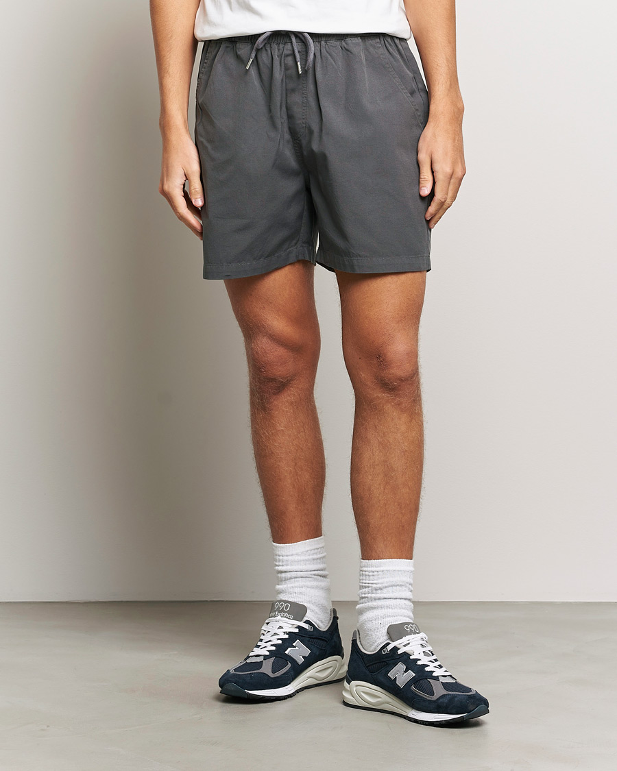 Herren | Contemporary Creators | Colorful Standard | Classic Organic Twill Drawstring Shorts Lava Grey