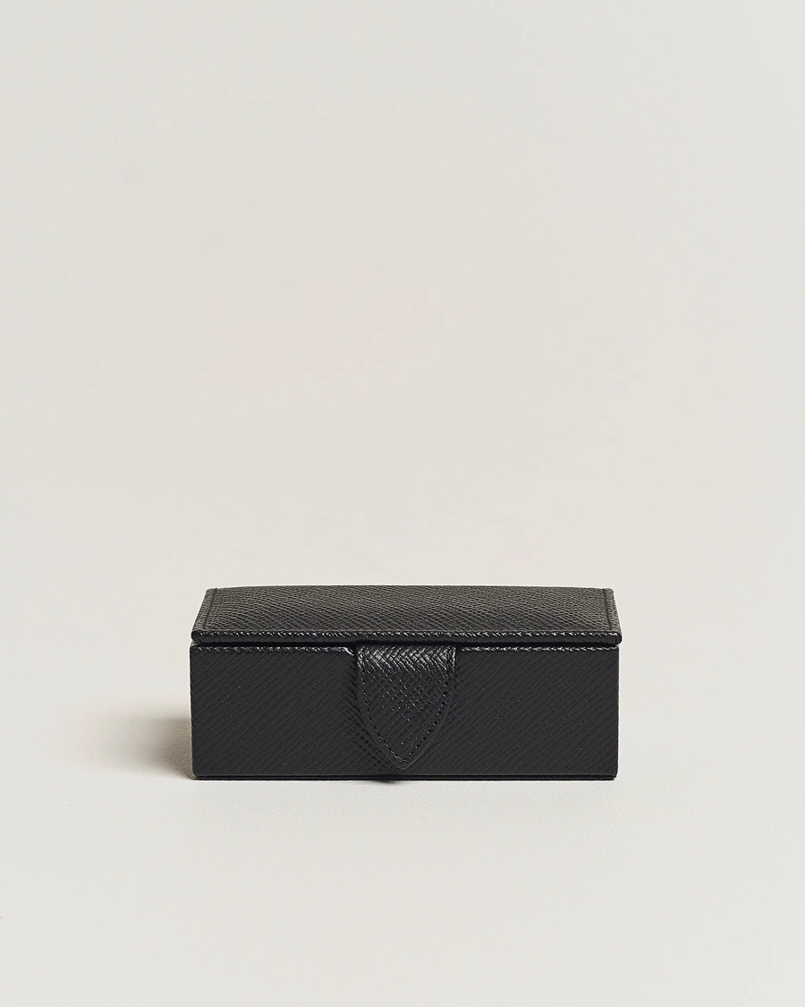 Herren | Lifestyle | Smythson | Panama Mini Cufflink Box Black