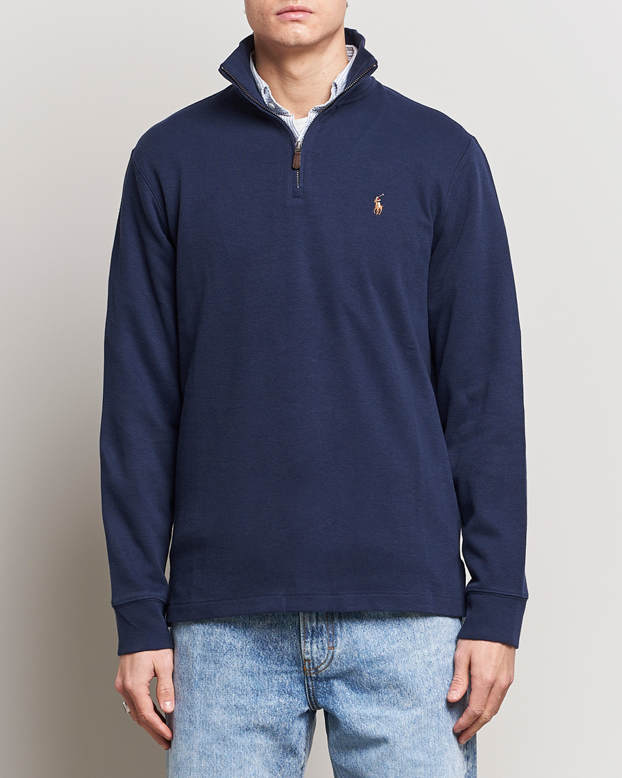 Herren | Kleidung | Polo Ralph Lauren | Double Knit Jaquard Half Zip Sweater Cruise Navy