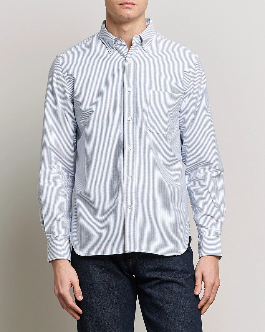 Herren | Kleidung | BEAMS PLUS | Oxford Button Down Shirt Blue Stripe