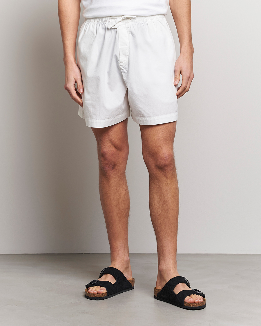 Herren | Pyjamas | Tekla | Poplin Pyjama Shorts Alabaster White