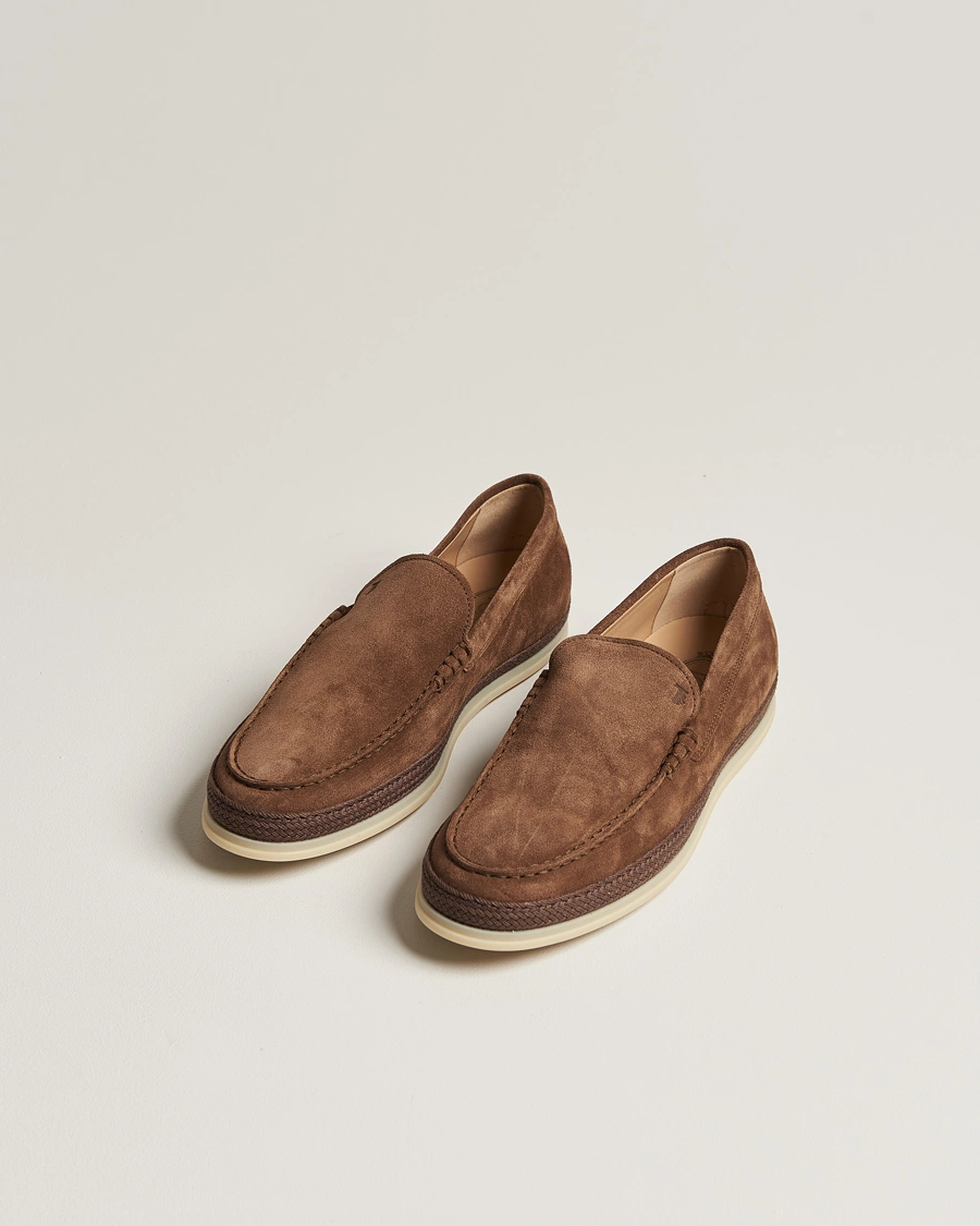 Herr | Tod's | Tod\'s | Raffia Loafer Brown Suede