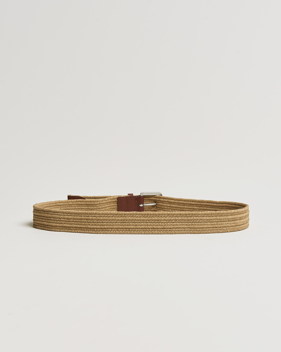 Herren | Preppy Authentic | Polo Ralph Lauren | Braided Cotton Elastic Belt Timber Brown
