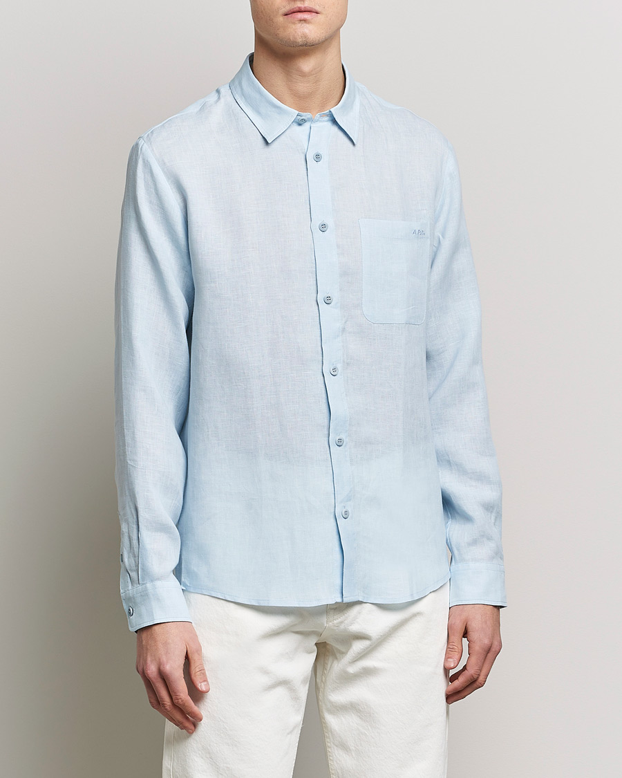 Herren | Kleidung | A.P.C. | Cassel Linen Shirt Light Blue