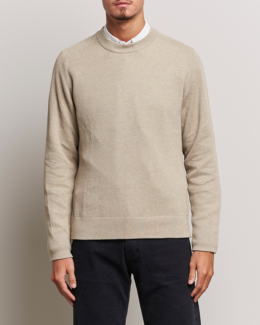 Herren | NN07 | NN07 | Kevin Cotton Knitted Sweater Khaki