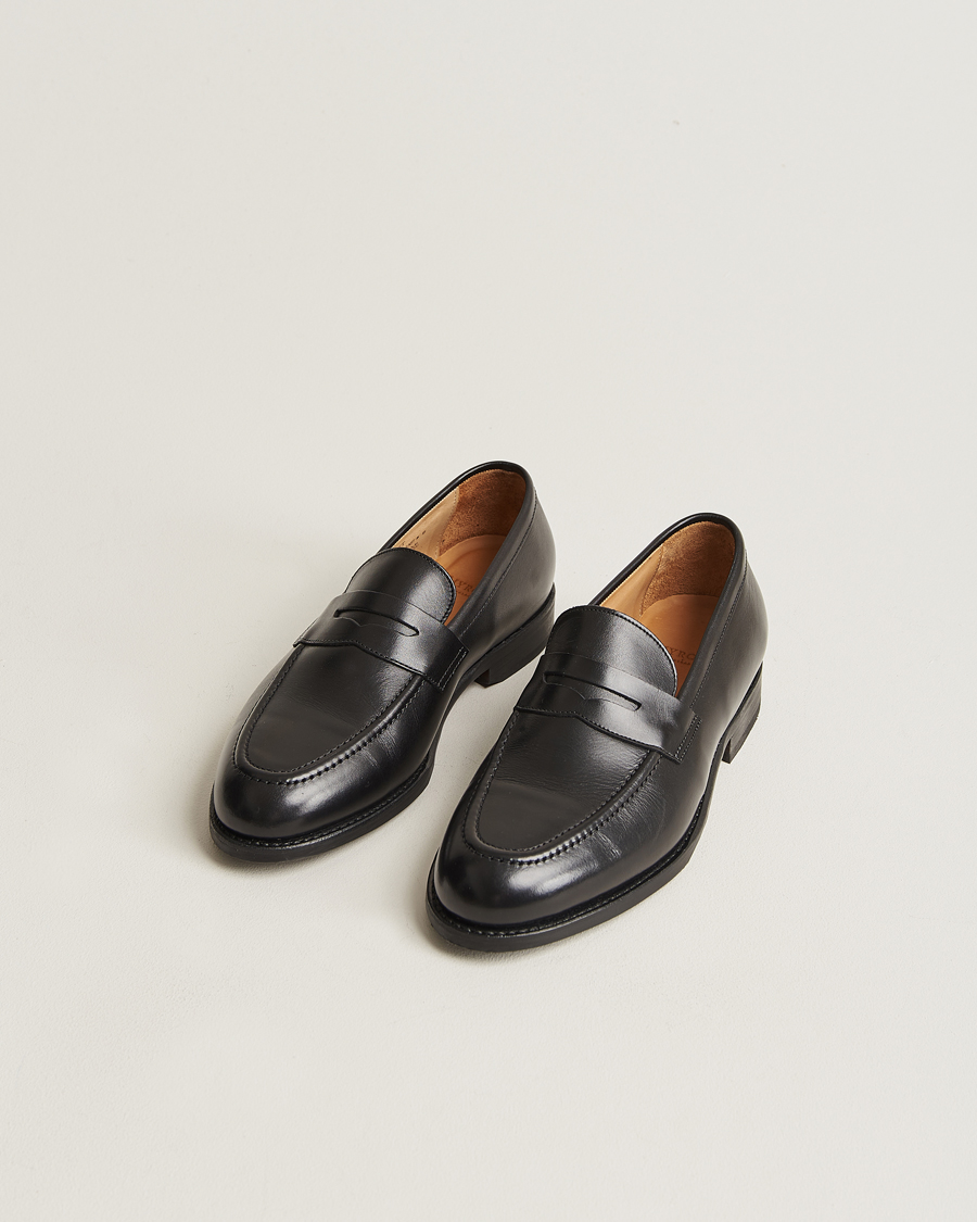 Herren | Handgefertigte Schuhe | Myrqvist | Stenhammar Loafer Black Calf