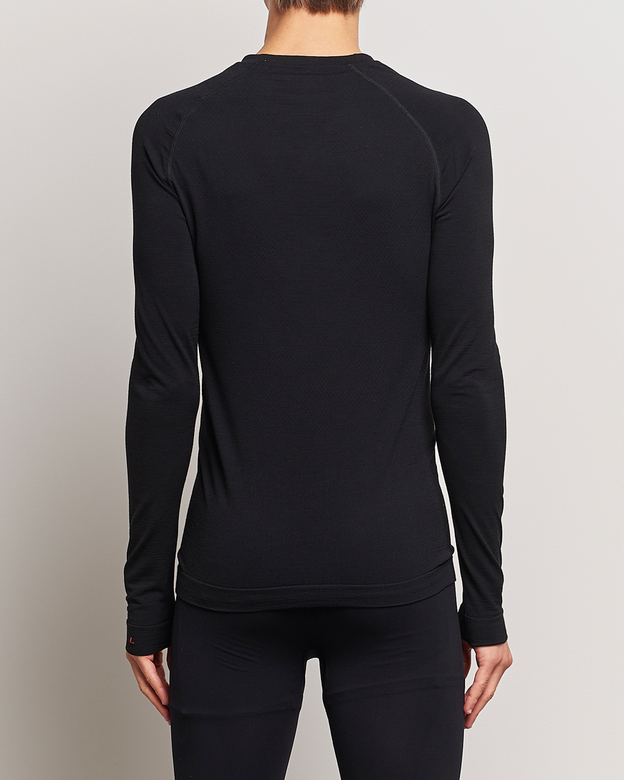Herren | Schwartze t-shirts | Falke Sport | Falke Long Sleeve Wool Tech Light Shirt Black