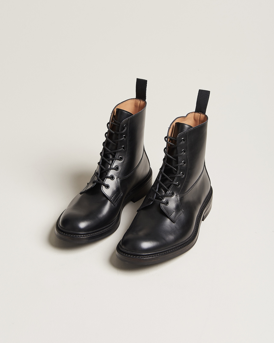 Herren | Schwarze Stiefel | Tricker\'s | Burford Dainite Country Boots Black Calf