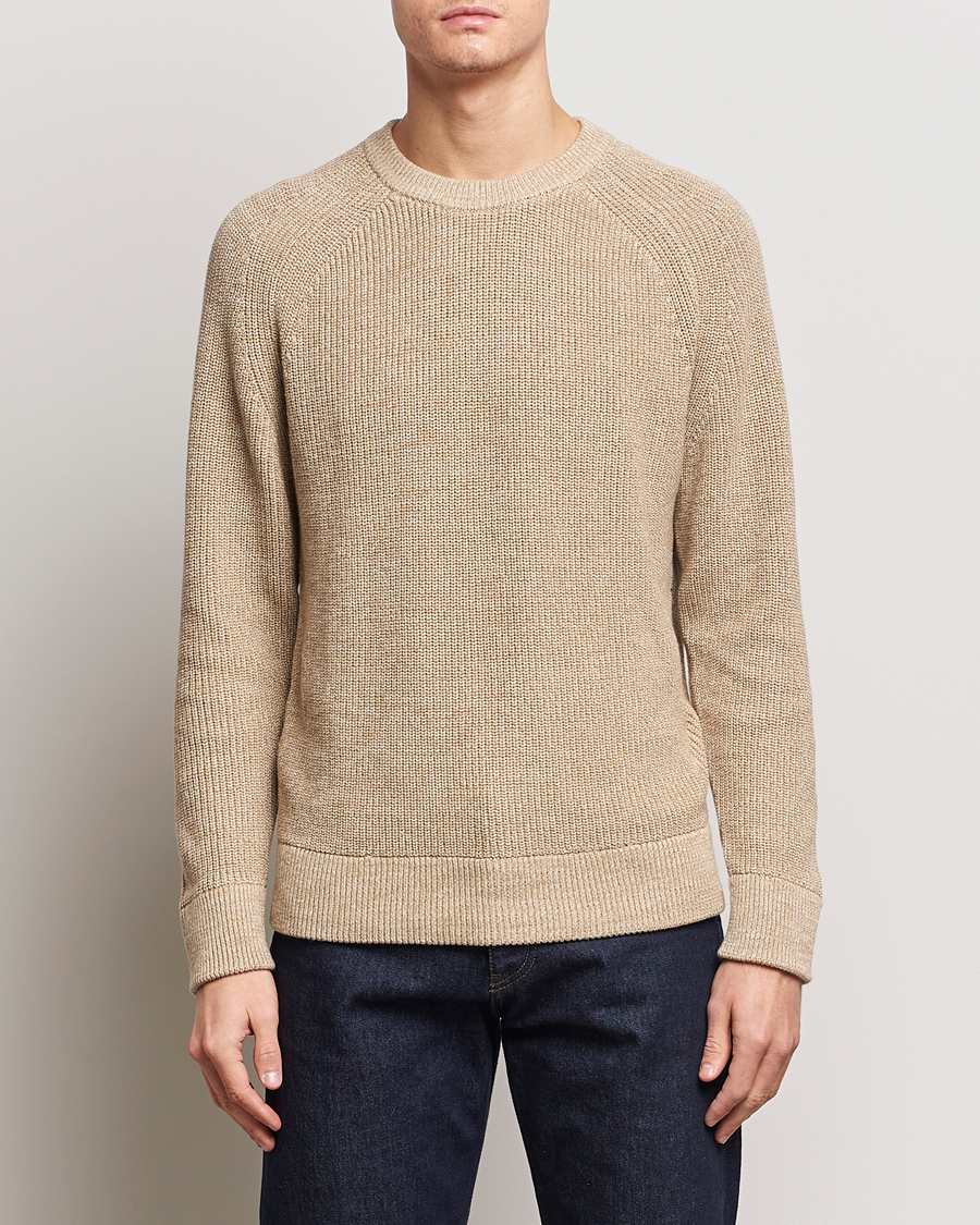 Herren | NN07 | NN07 | Jacobo Cotton Crewneck Sweater Desert Khaki