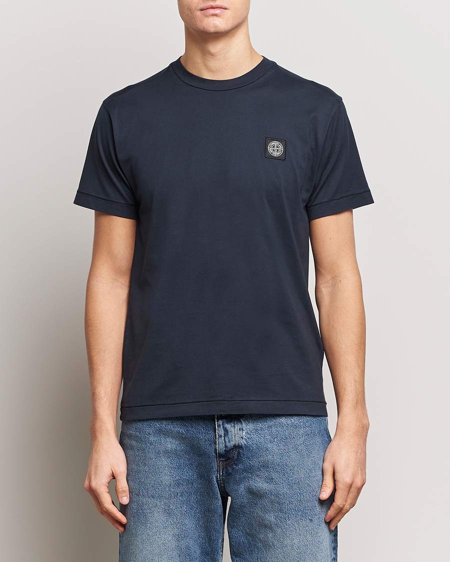 Herren | Kurzarm T-Shirt | Stone Island | Garment Dyed Cotton Jersey T-Shirt Navy Blue