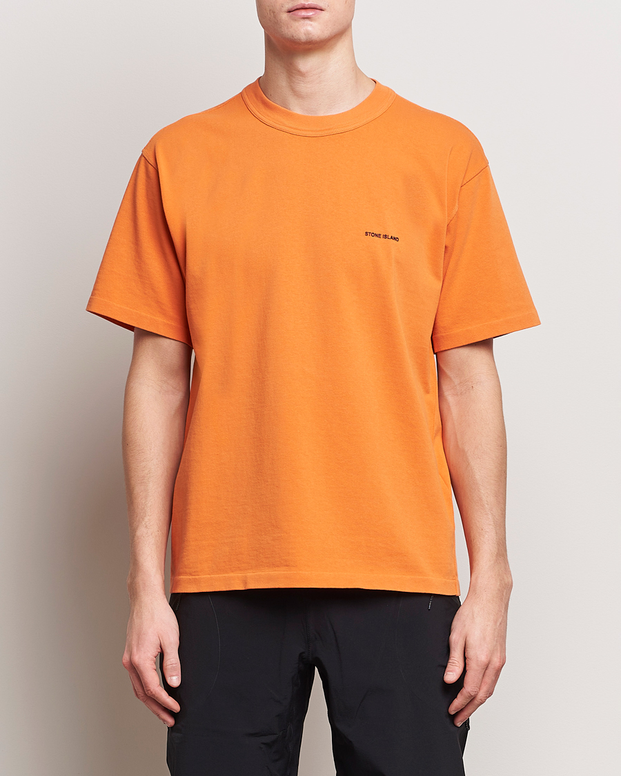 Herren | Kleidung | Stone Island | Cotton Jersey Small Logo T-Shirt Orange