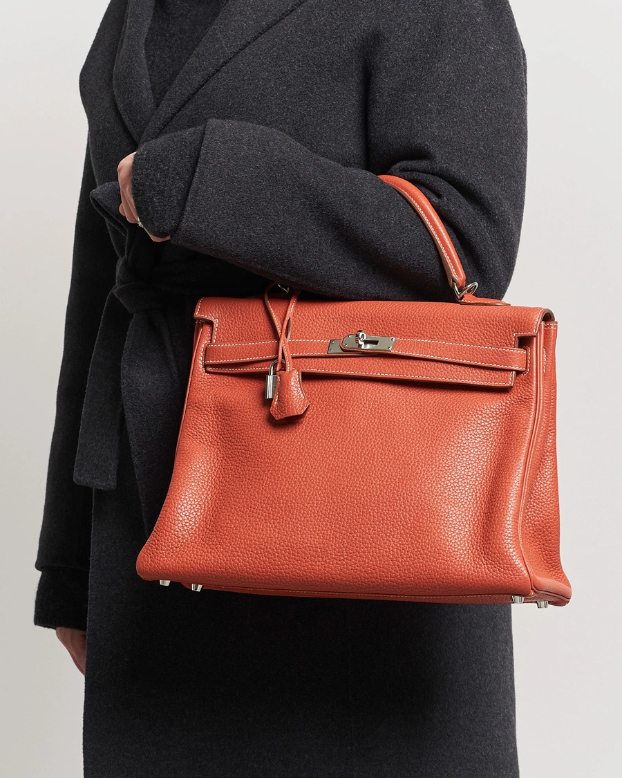 Herren |  | Hermès Pre-Owned | Kelly 35 Handbag Taurillion Clemence Orange 