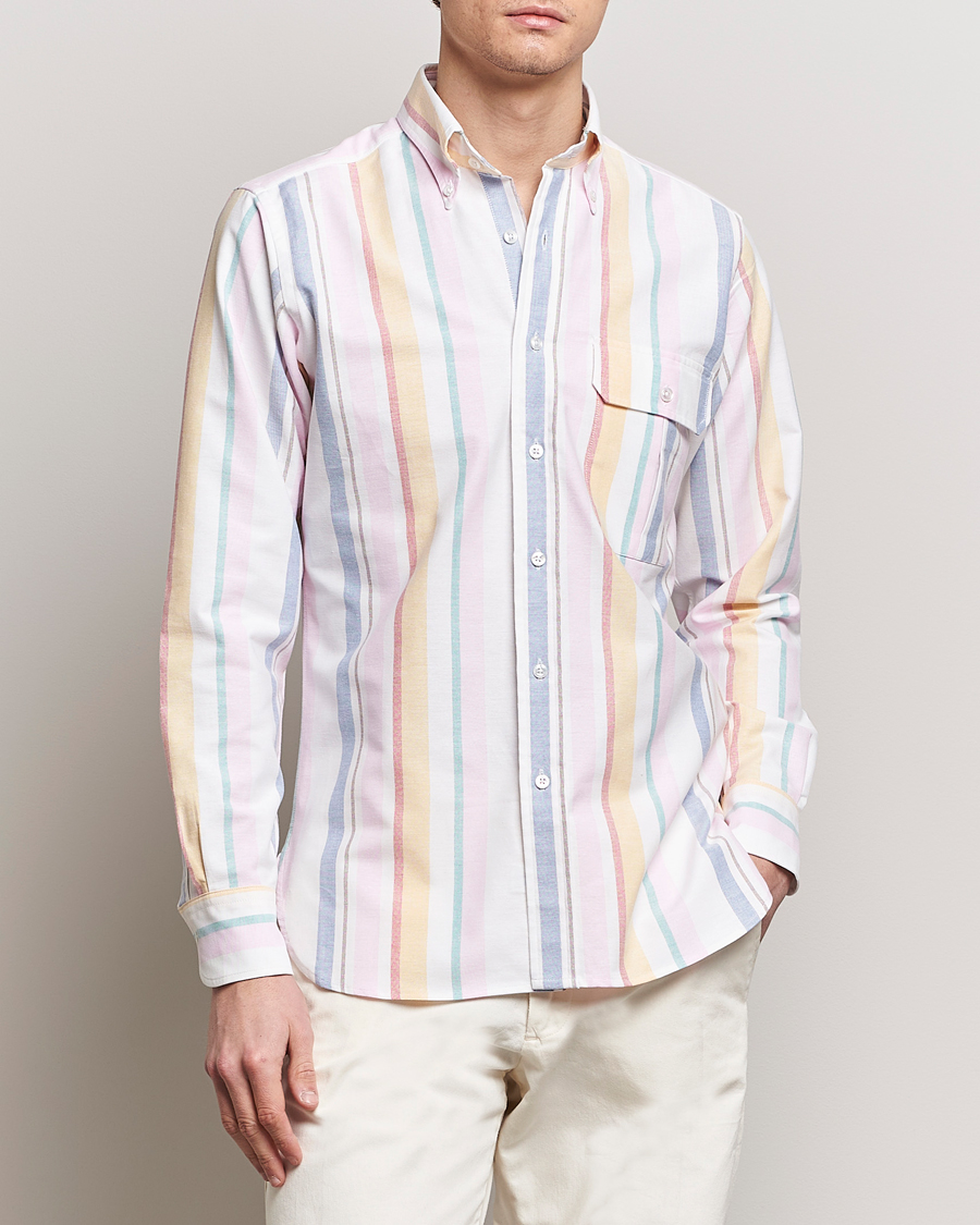 Herren | Oxfordhemden | Drake\'s | Multi Stripe Oxford Shirt Multi