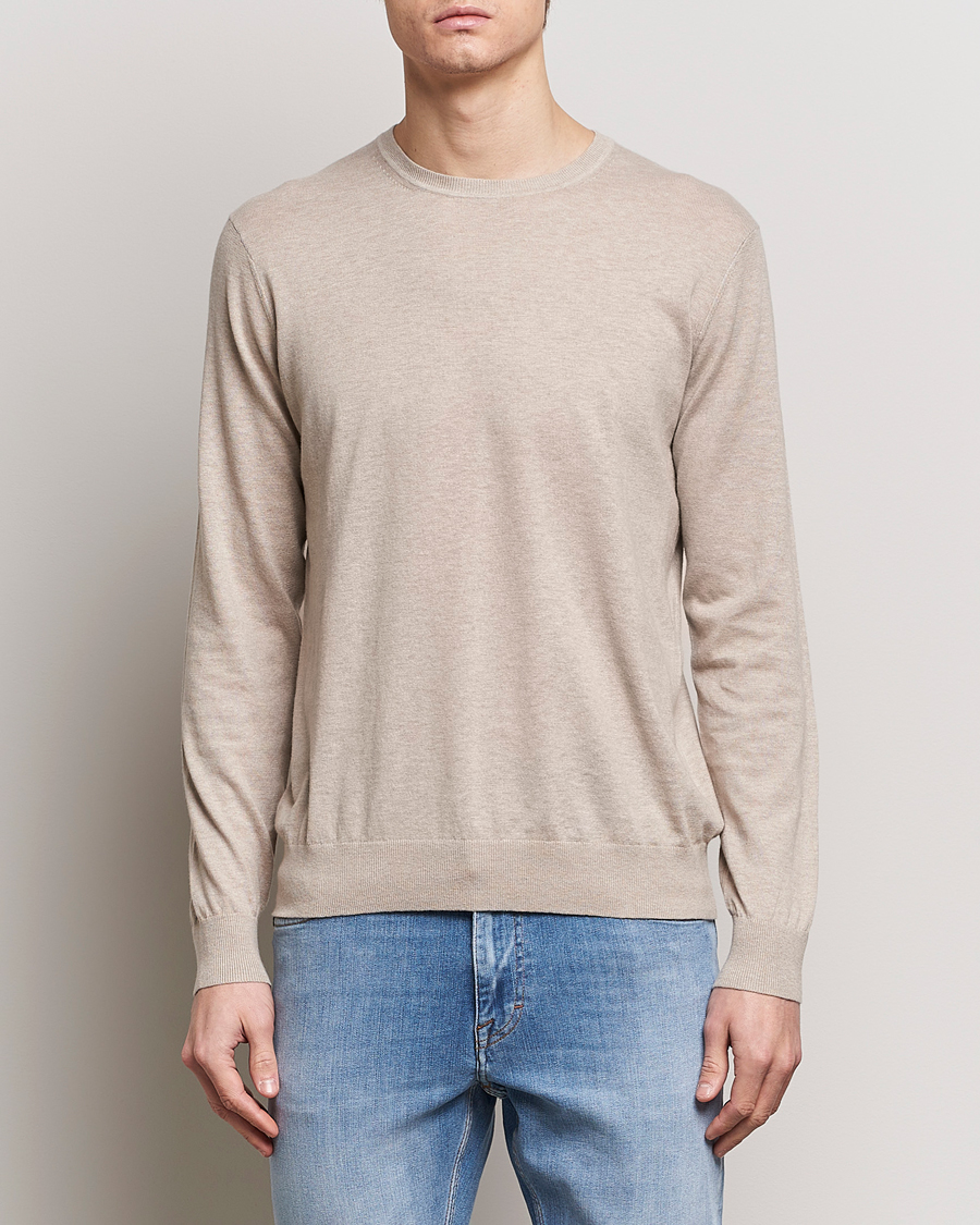 Herren | Kleidung | Tiger of Sweden | Michas Cotton/Linen Knitted Sweater Soft Latte