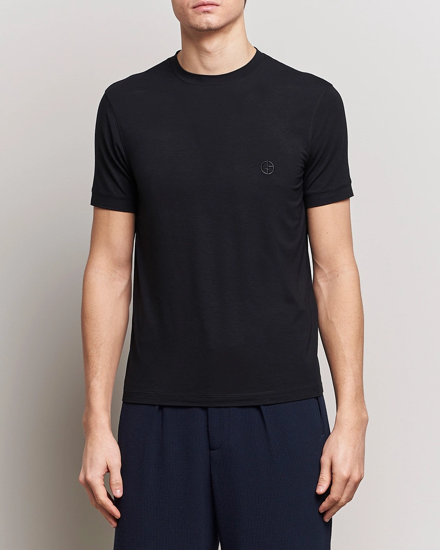Herren | Kleidung | Giorgio Armani | Embroidered Logo T-Shirt Black
