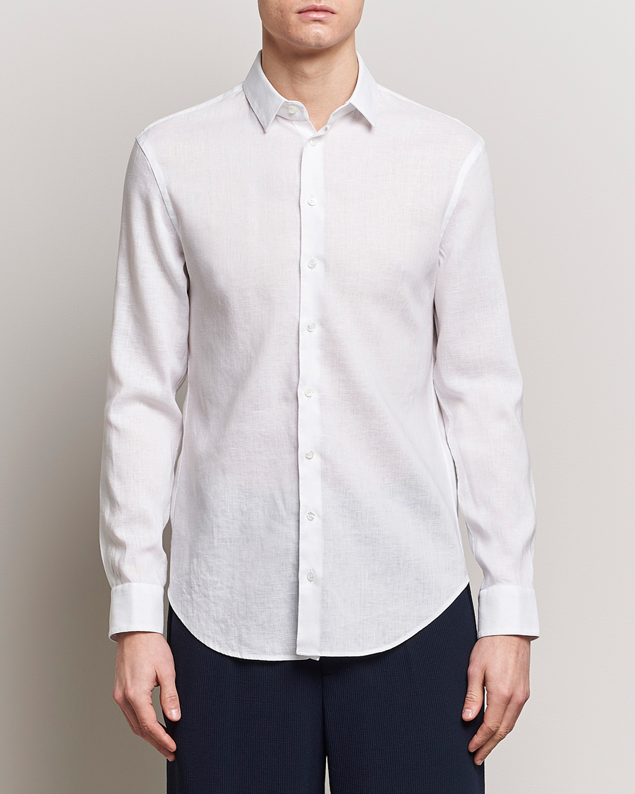 Herren | Kleidung | Giorgio Armani | Slim Fit Linen Shirt White