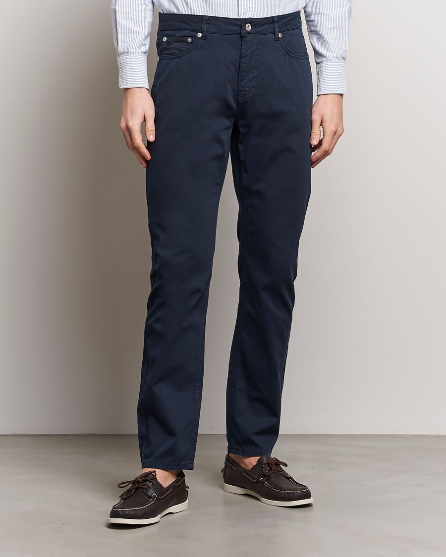 Herren |  | Morris | James Structured 5-Pocket Trousers Blue