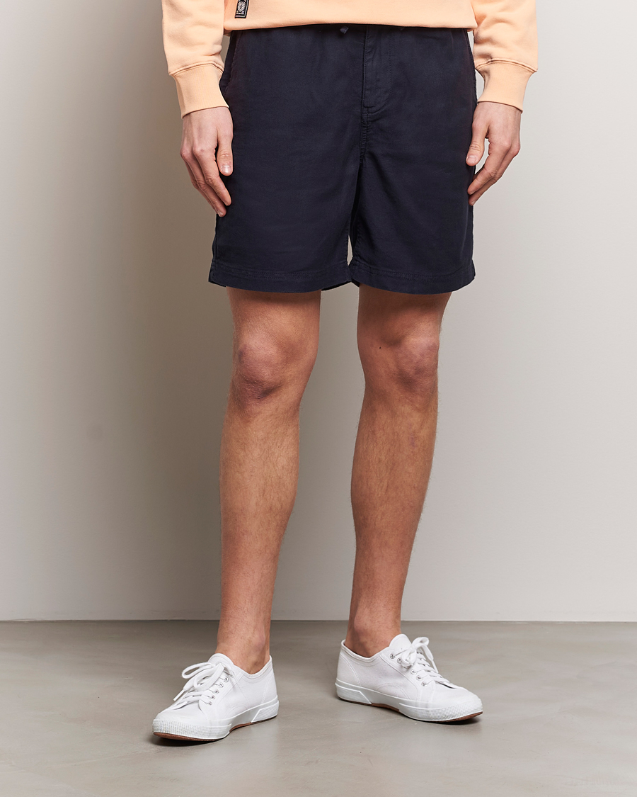 Herren | The Linen Lifestyle | Morris | Fenix Linen Shorts Navy