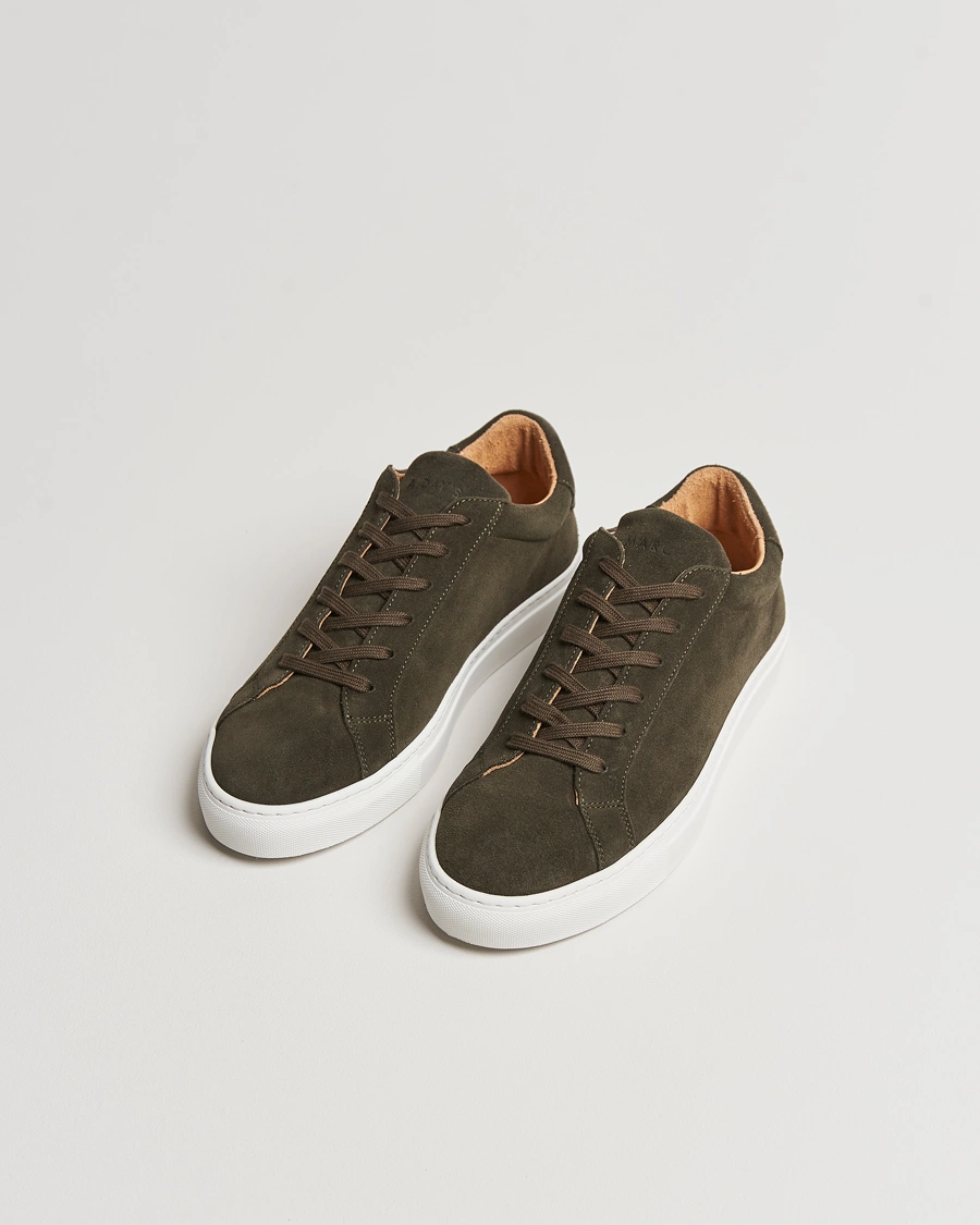 Herren | A Day's March | A Day's March | Suede Marching Sneaker Dark Olive