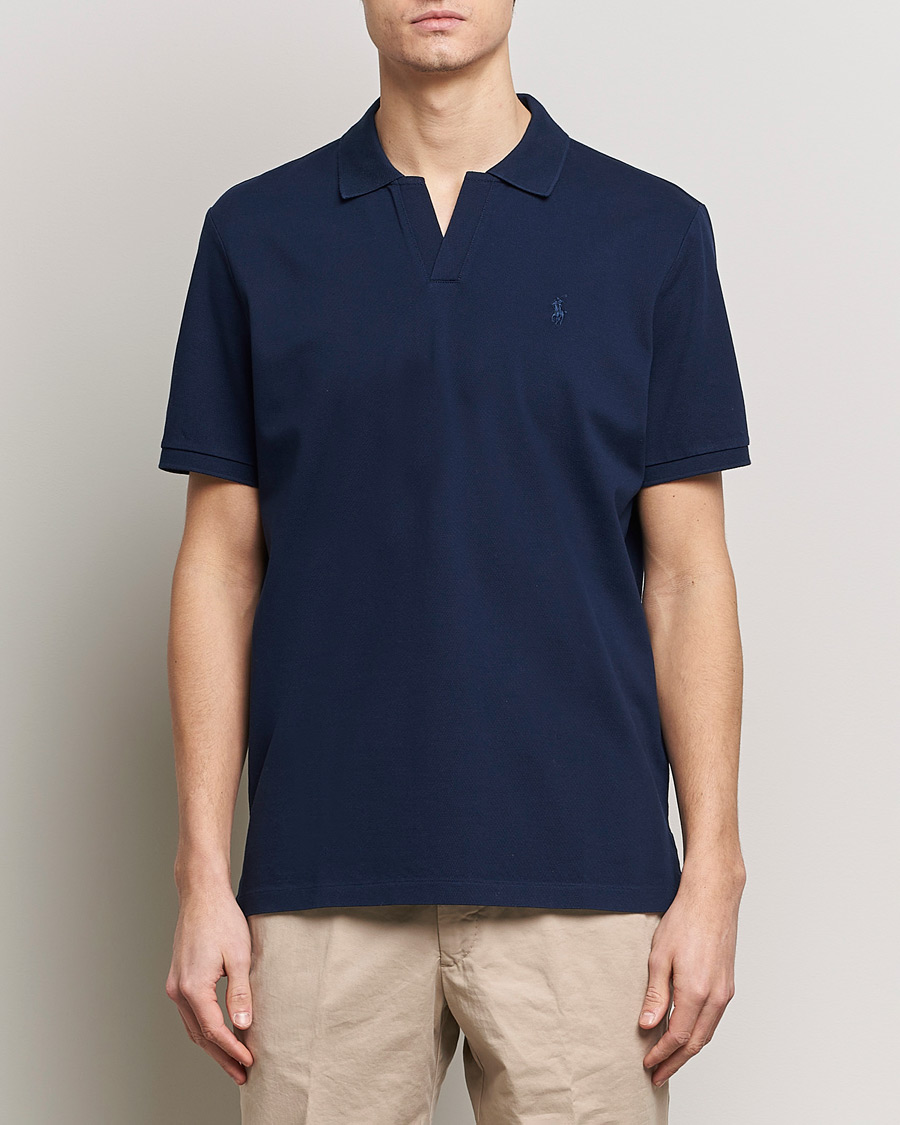 Herren | Only Polo | Polo Ralph Lauren | Classic Fit Open Collar Stretch Polo Refined Navy