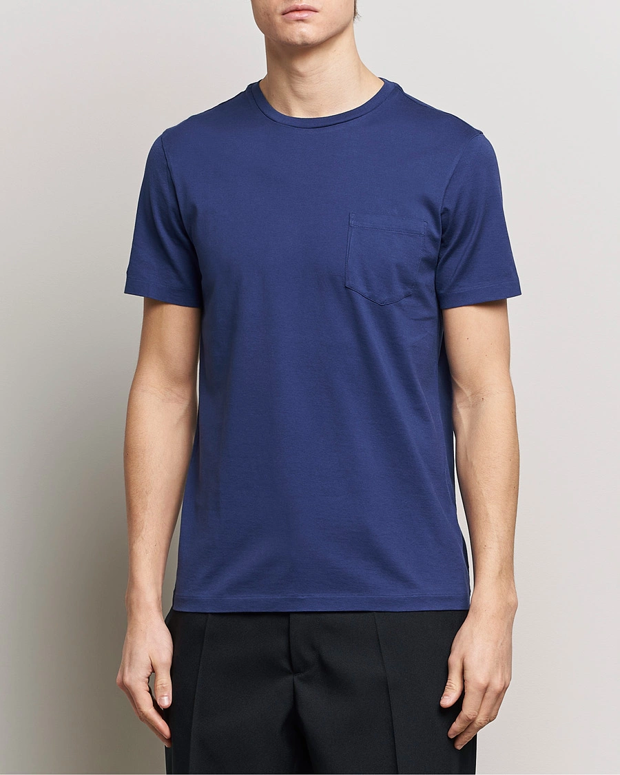 Herren | Kleidung | Ralph Lauren Purple Label | Garment Dyed Cotton T-Shirt Spring Navy