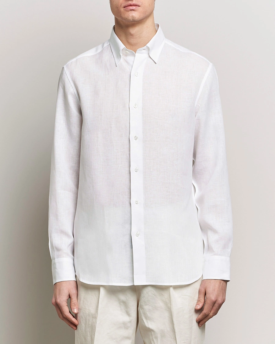 Herren | Kleidung | Brioni | Linen Sport Shirt White