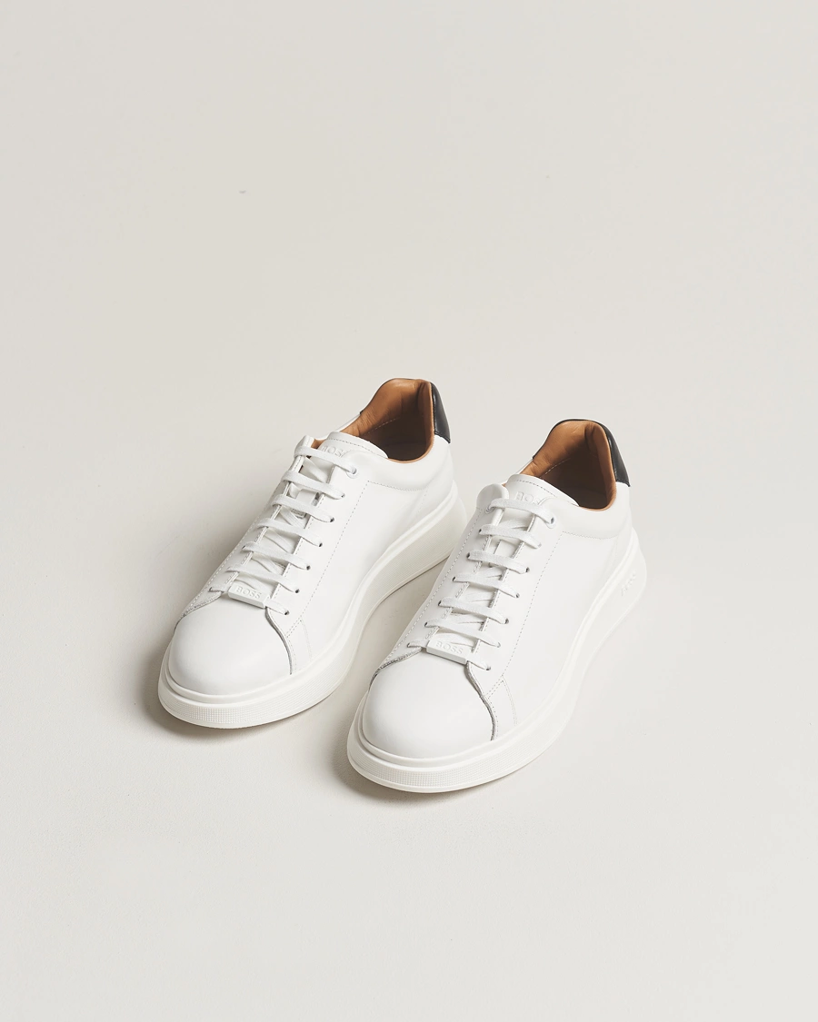 Herren | Schuhe | BOSS BLACK | Bolton Leather Sneaker Natural