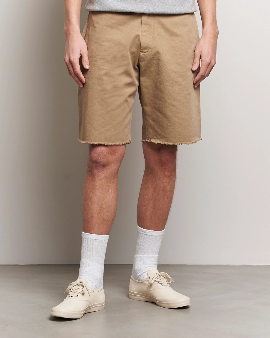 Herren | Chinoshorts | BEAMS PLUS | Cut Off Twill Cotton Shorts Beige