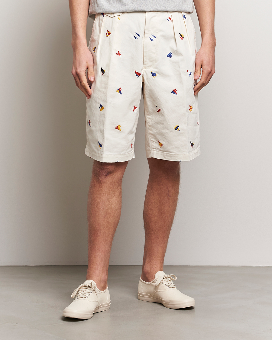 Herren | Neu im Onlineshop | BEAMS PLUS | Embroidered Shorts White