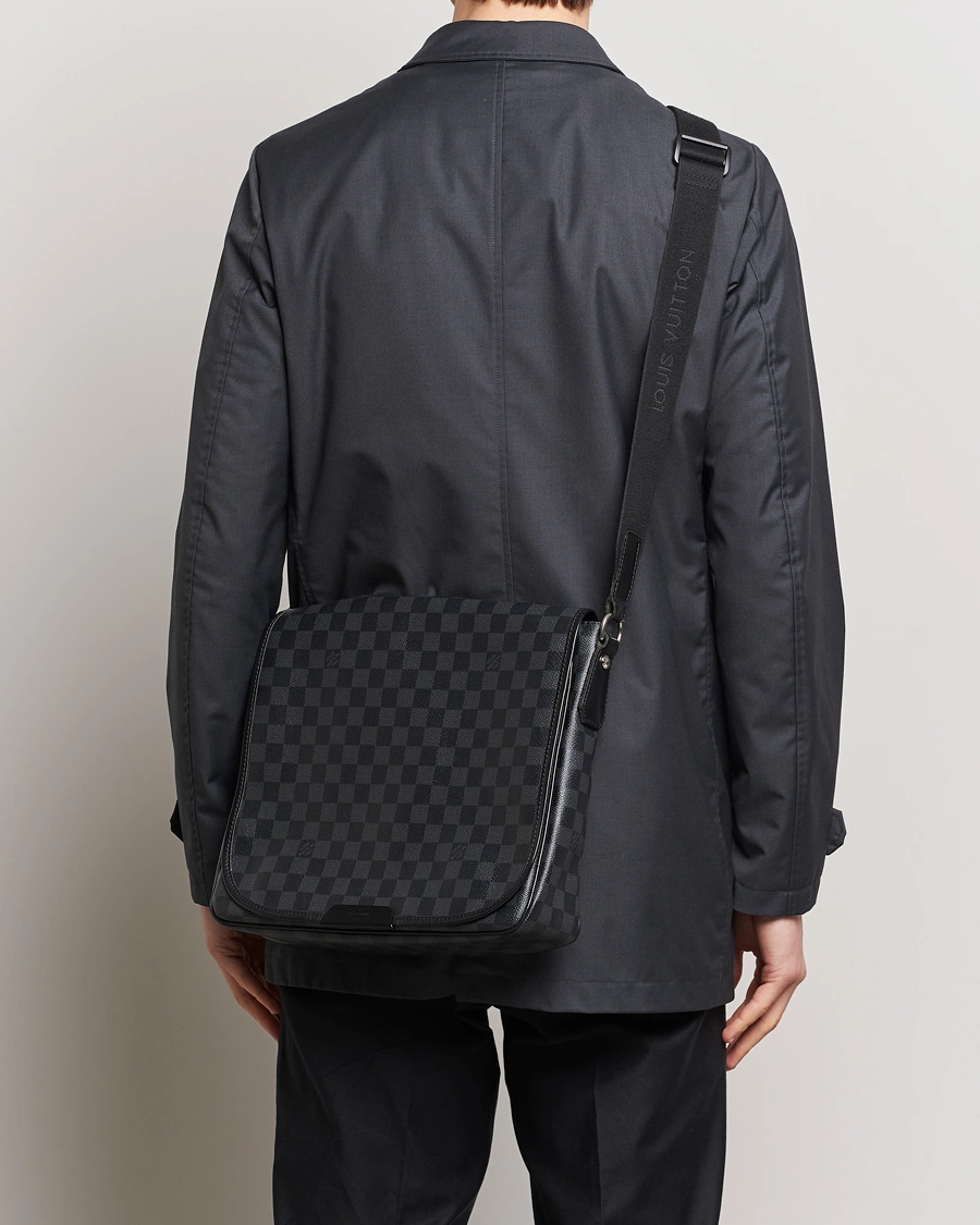 Herren | Pre-owned | Louis Vuitton Pre-Owned | Daniel MM Satchel Leather Bag Damier Graphite