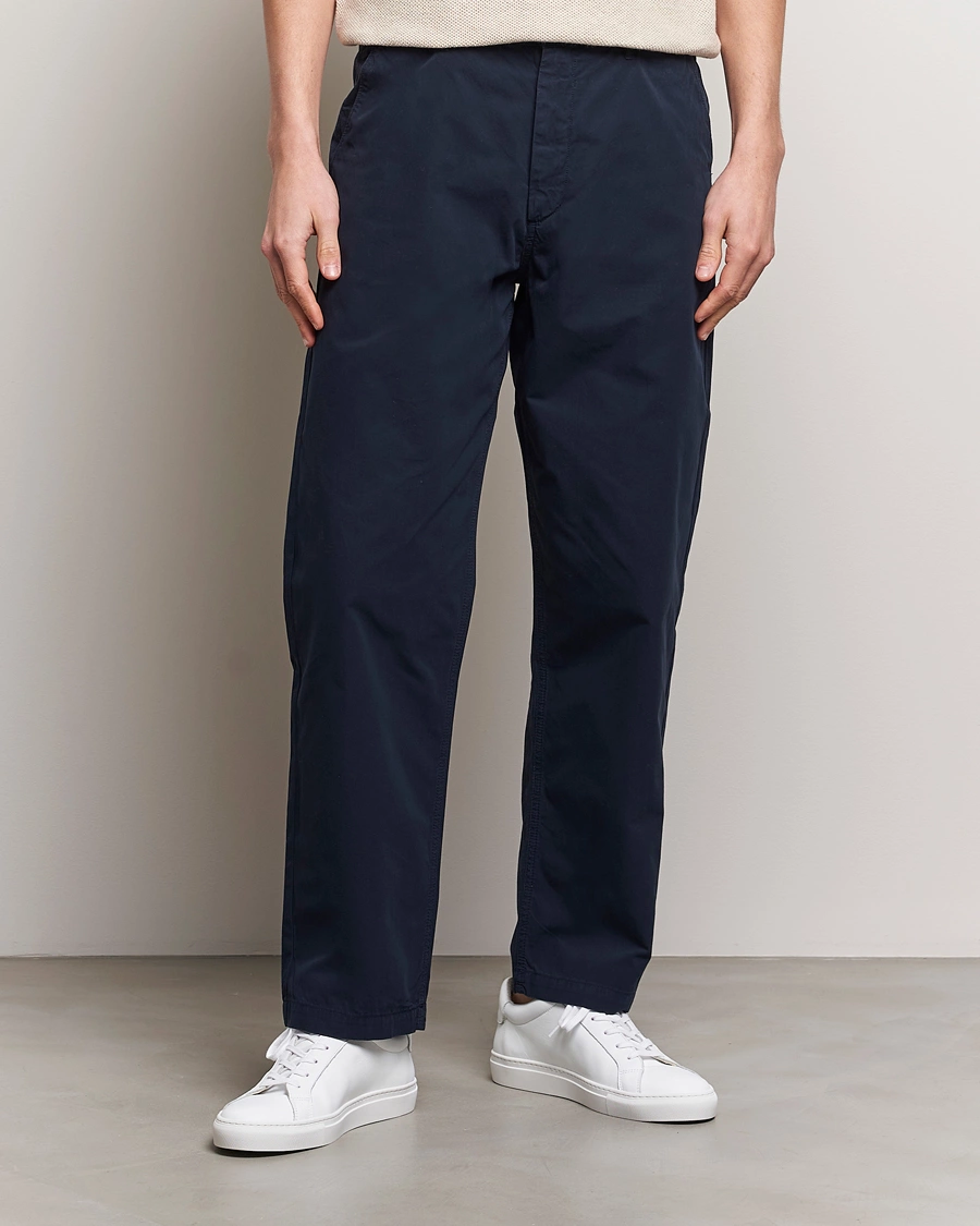 Herren | A Day's March | A Day's March | Redwood Light Cotton Trousers Navy