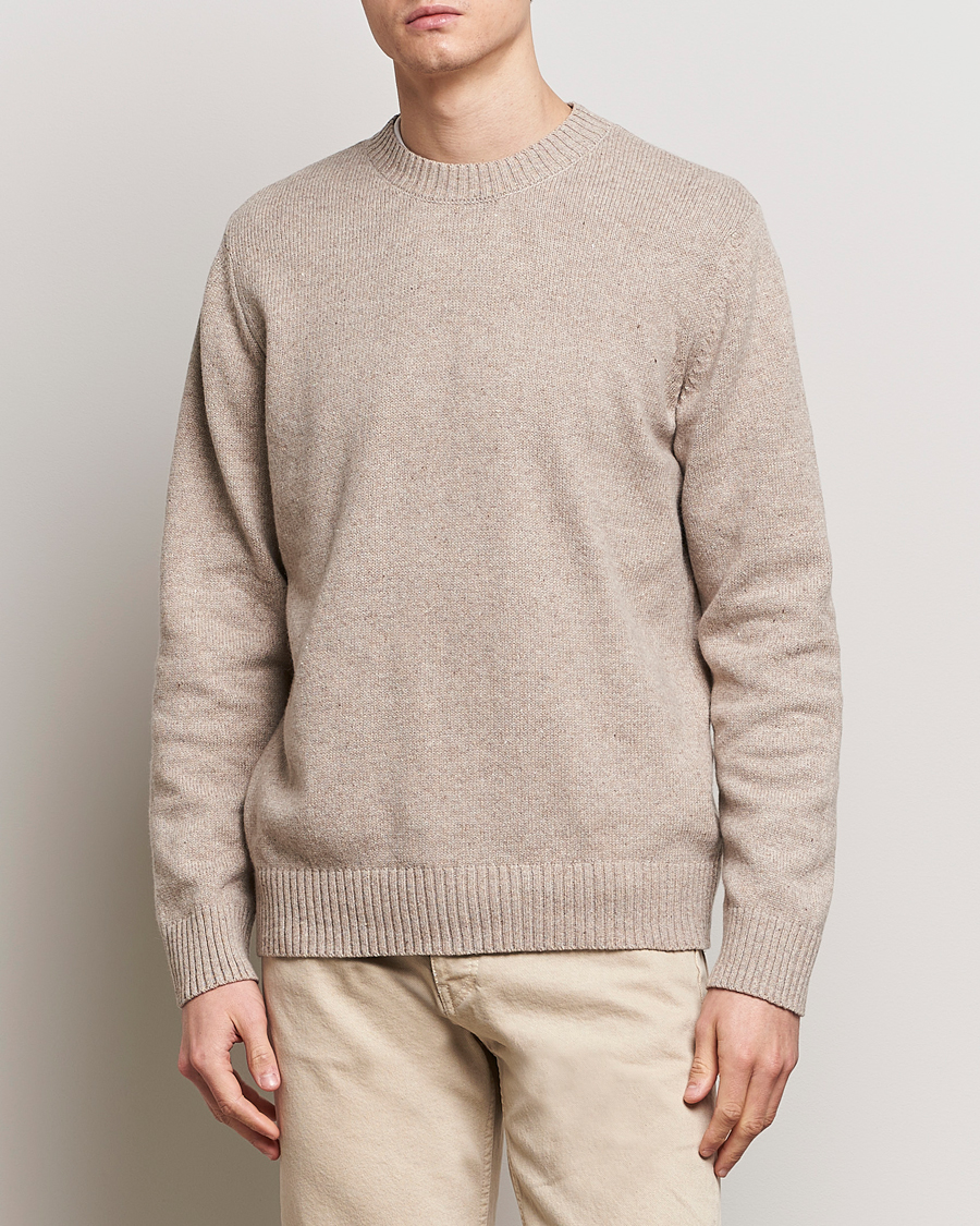 Herren | A.P.C. | A.P.C. | Pull Lucien Wool Knitted Sweater Beige