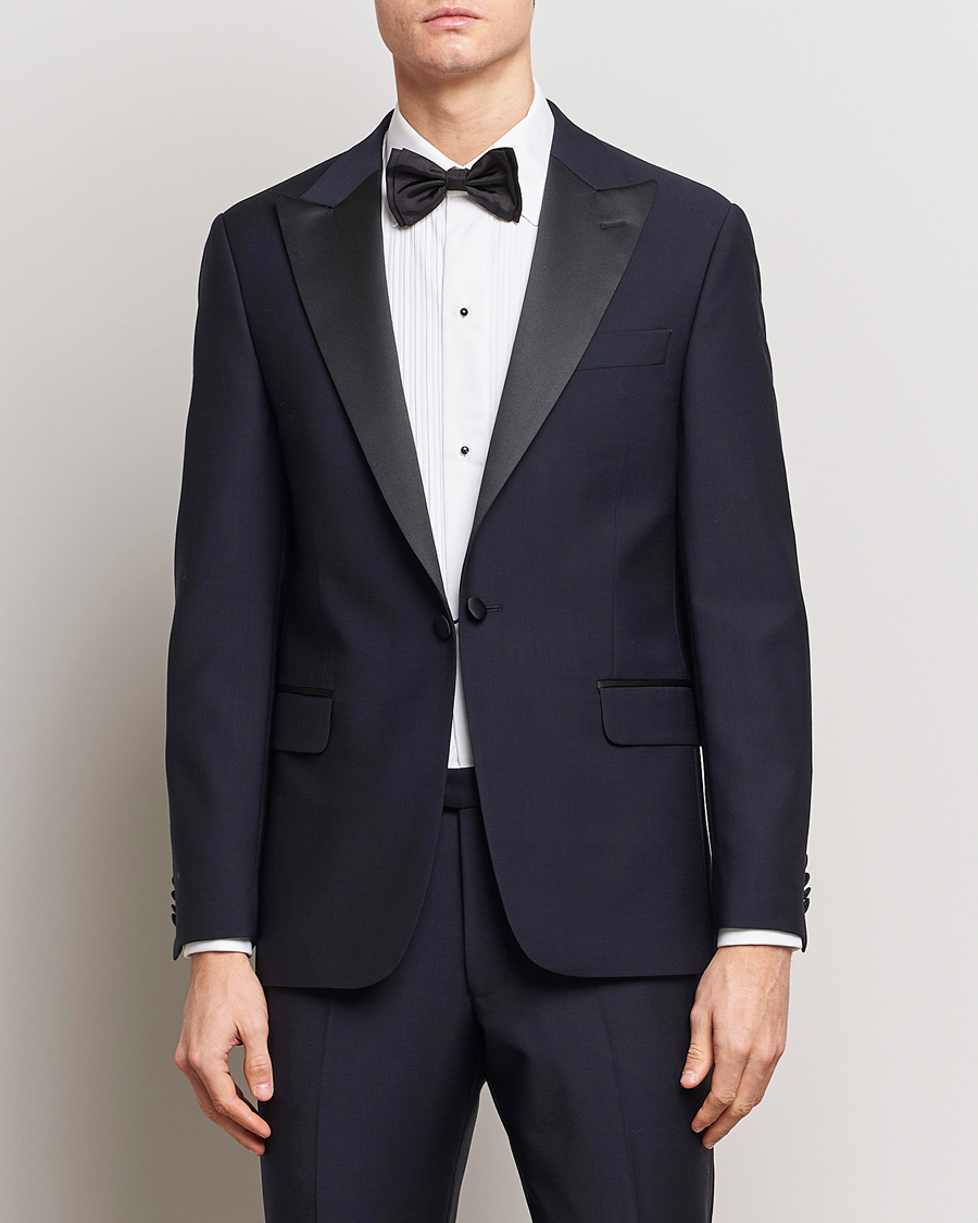 Herren |  | Oscar Jacobson | Frampton Wool Tuxedo Suit Navy