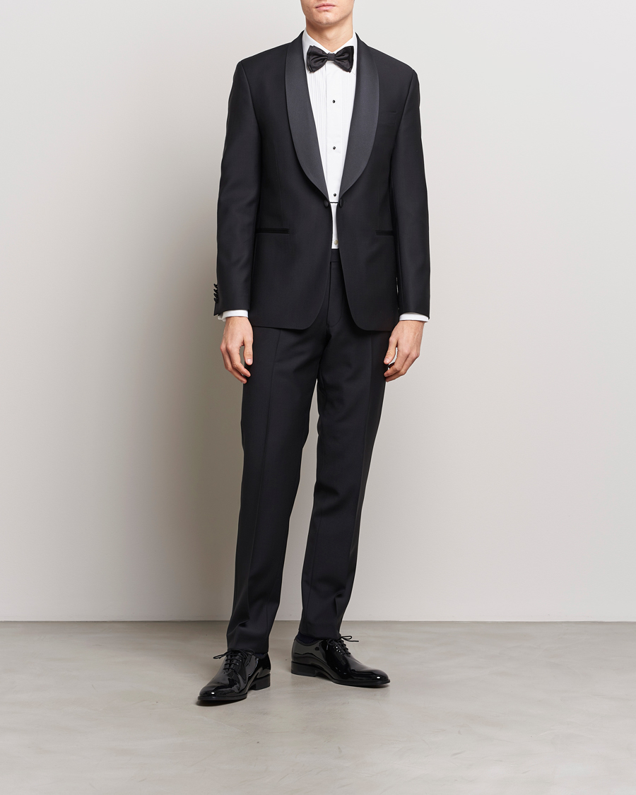 Herren |  | Oscar Jacobson | Figaro/Denz Wool Tuxedo Suit Black