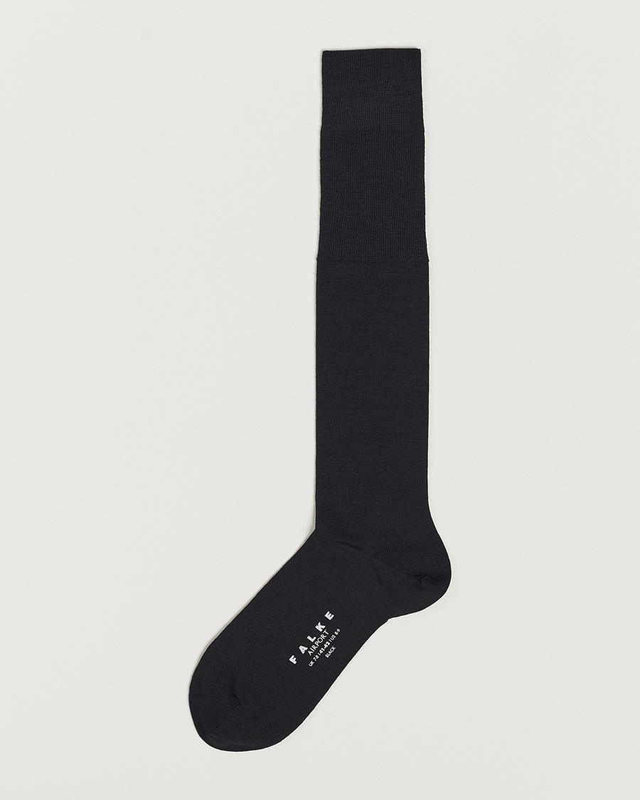 Falke Airport Knee Socks Black – Schwarz