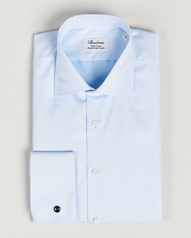 Herren | Stenströms | Stenströms | Fitted Body Shirt Double Cuff Blue