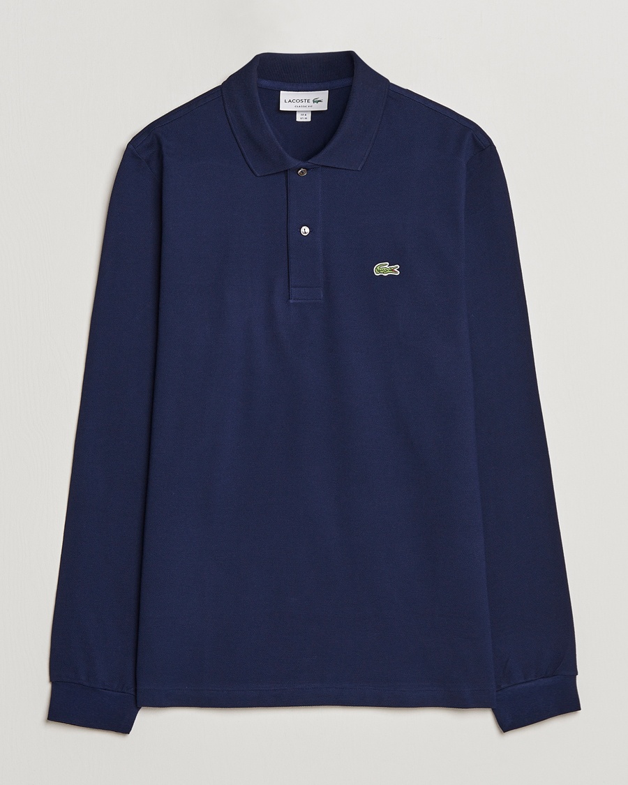 Lacoste Original Long Sleeve Polo Piké Navy Blue – Blau