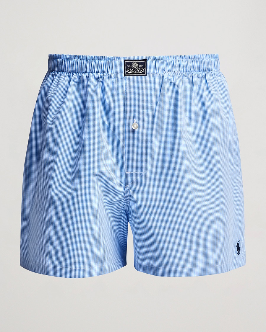 Polo Ralph Lauren Woven Boxer Blue Gingham Blue – Blau