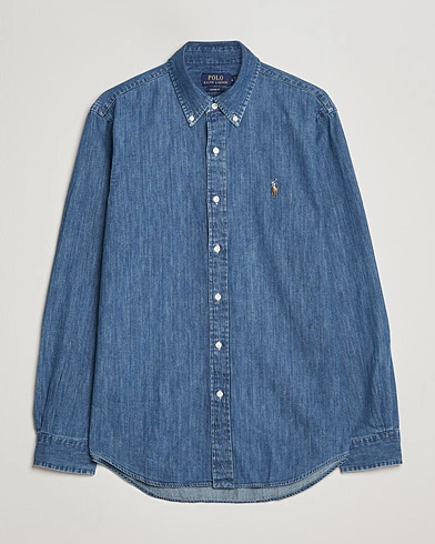 Herren | Jeanshemden | Polo Ralph Lauren | Custom Fit Shirt Denim Dark Wash