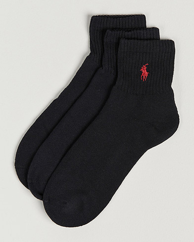 Herren | Wardrobe basics | Polo Ralph Lauren | 3-Pack Sport Quarter Socks Black