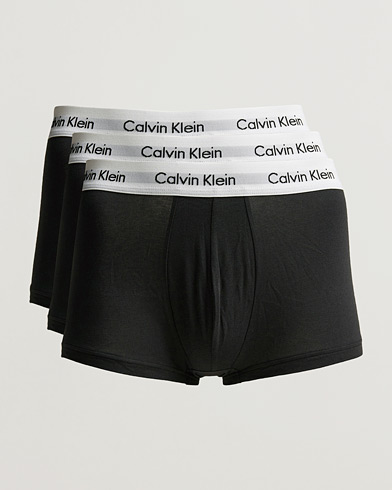 Herren | Unterwäsche | Calvin Klein | Cotton Stretch Low Rise Trunk 3-pack Black