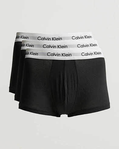 Herren | Calvin Klein | Calvin Klein | Cotton Stretch Low Rise Trunk 3-pack Black
