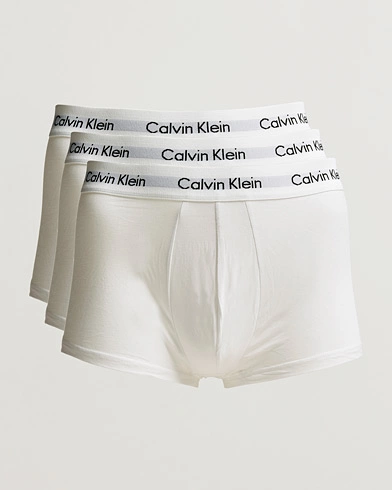 Herren | Calvin Klein | Calvin Klein | Cotton Stretch Low Rise Trunk 3-pack White