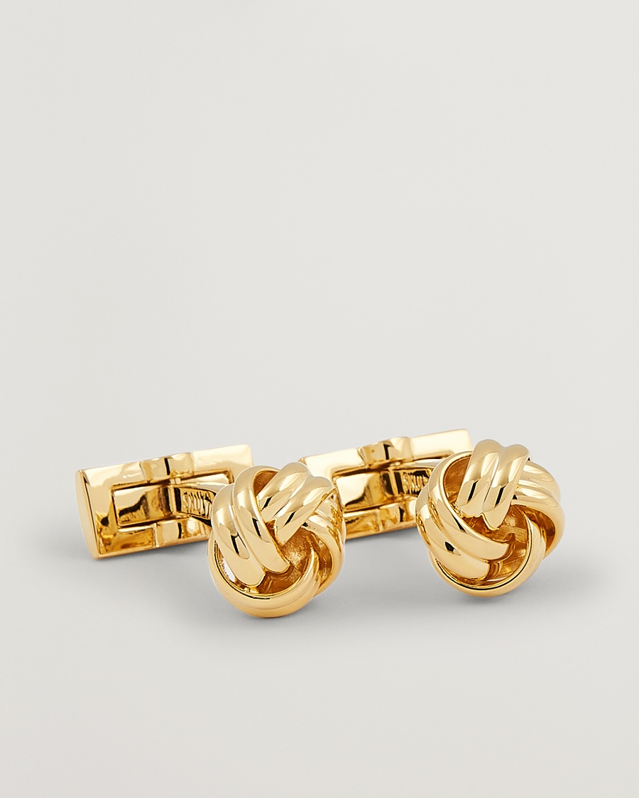 Herren | Black Tie | Skultuna | Cuff Links Black Tie Collection Knot Gold